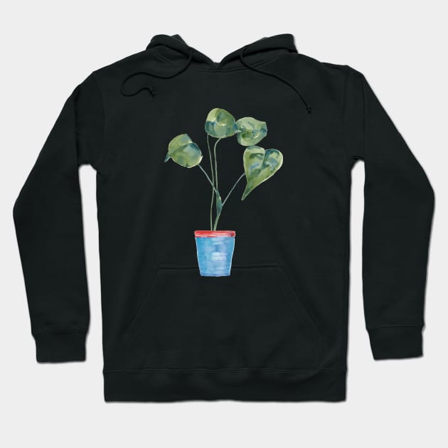 Small monstera watercolor Hoodie by marufemia